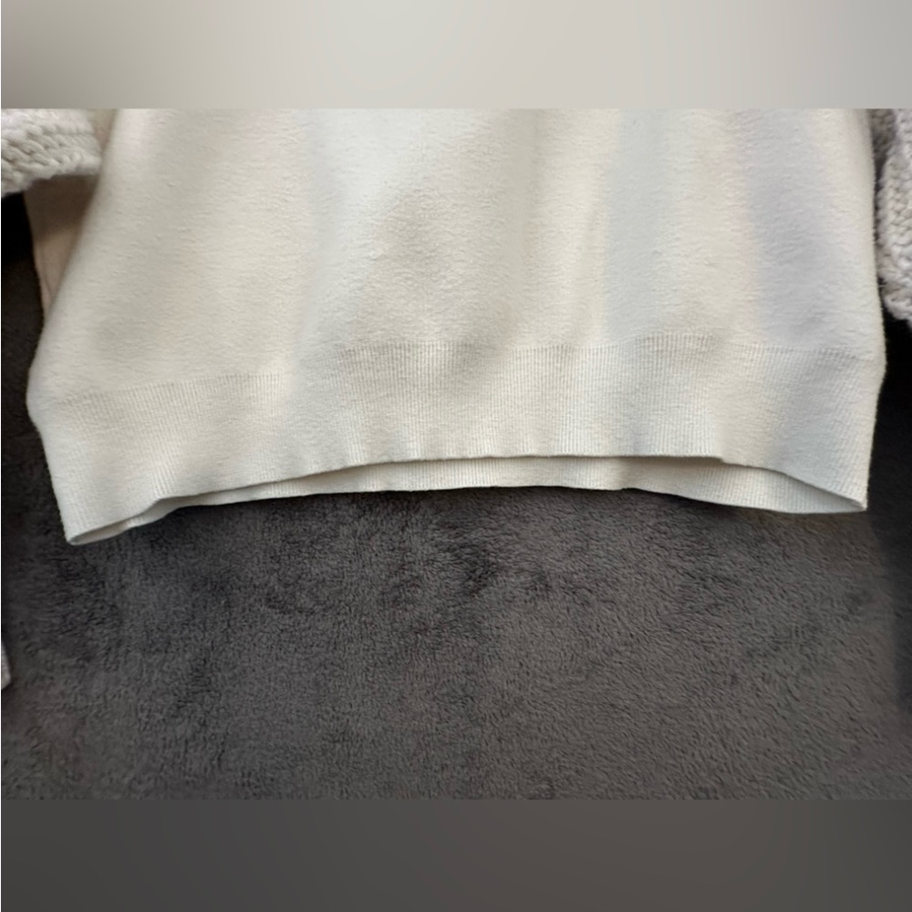 ZARA Knitted Sweater Woman’s Size Small Ivory Oversized Wool Soft Cottagecore - Picture 5 of 15